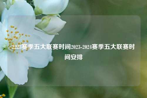 2223赛季五大联赛时间2023-2024赛季五大联赛时间安排