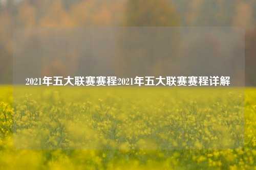 2021年五大联赛赛程2021年五大联赛赛程详解