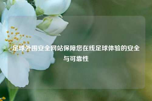 足球外围安全网站保障您在线足球体验的安全与可靠性